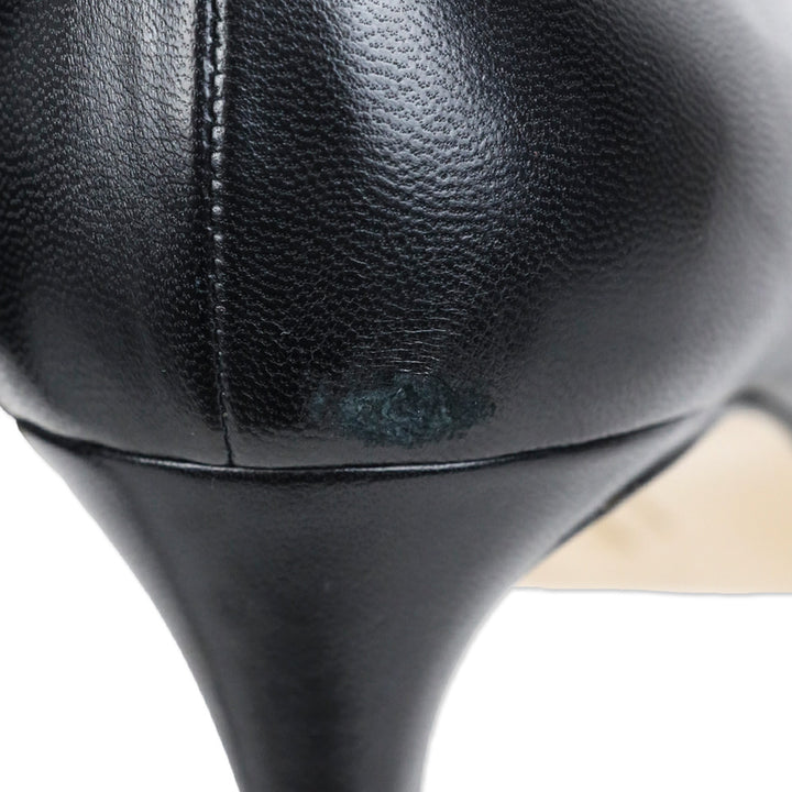 Salvatore Ferragamo Friuli 70 Black Leather Pumps