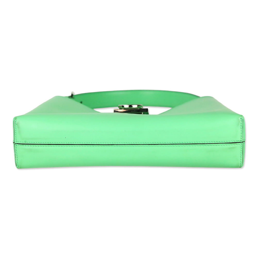 Salvatore Ferragamo Green Trifolio Shoulder Bag