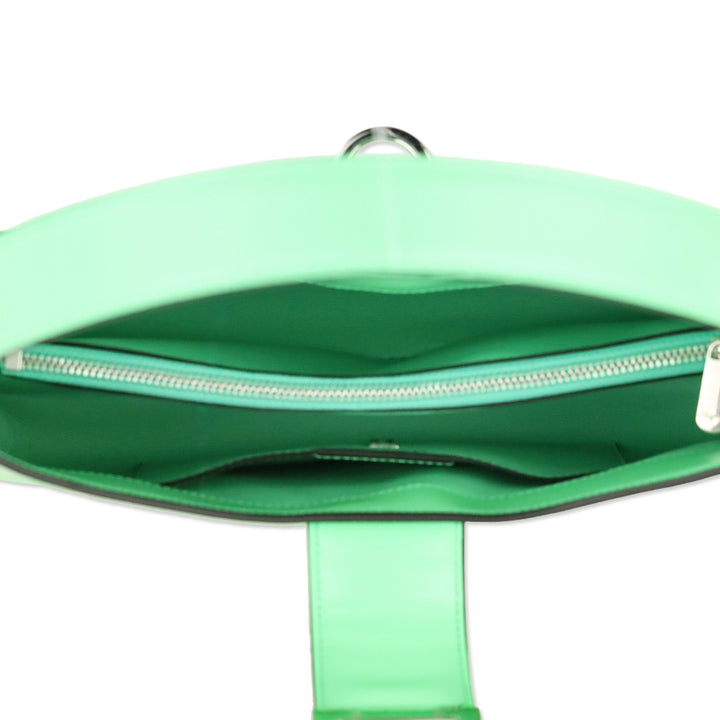 Salvatore Ferragamo Green Trifolio Shoulder Bag