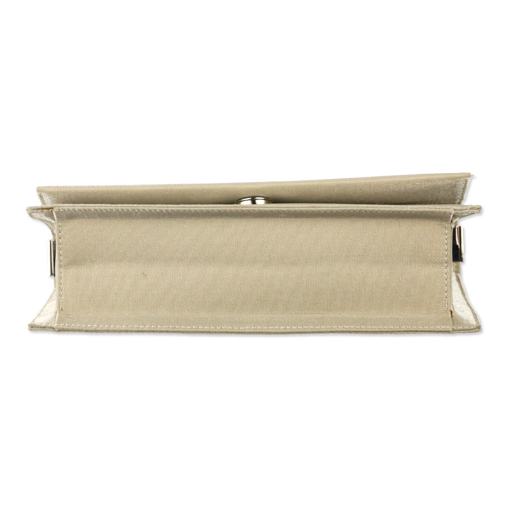 Salvatore Ferragamo Grey Satin Small Flap Top Handle Bag