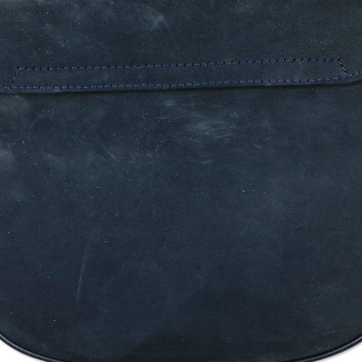 Salvatore Ferragamo Navy Suede Double Gancini North-South crossbody bag (XS)