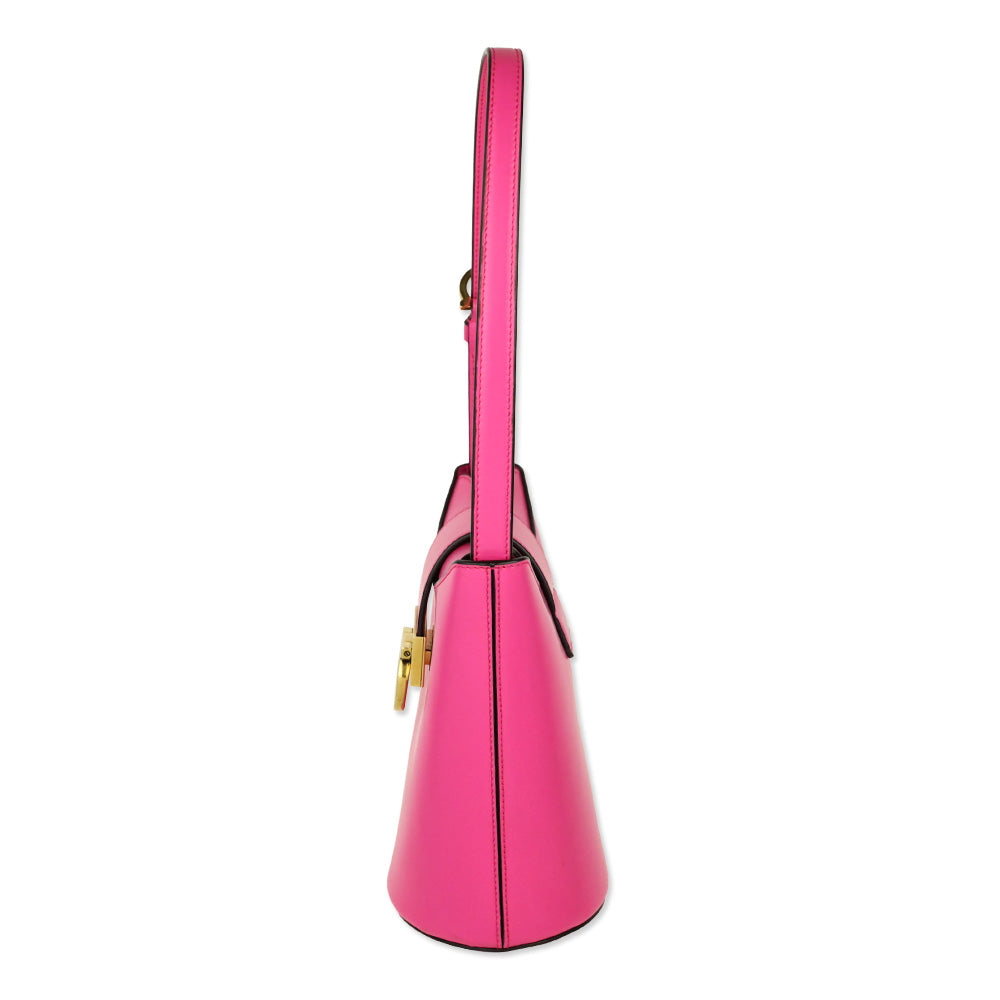 Salvatore Ferragamo Pink Trifolio Leather Bucket Bag