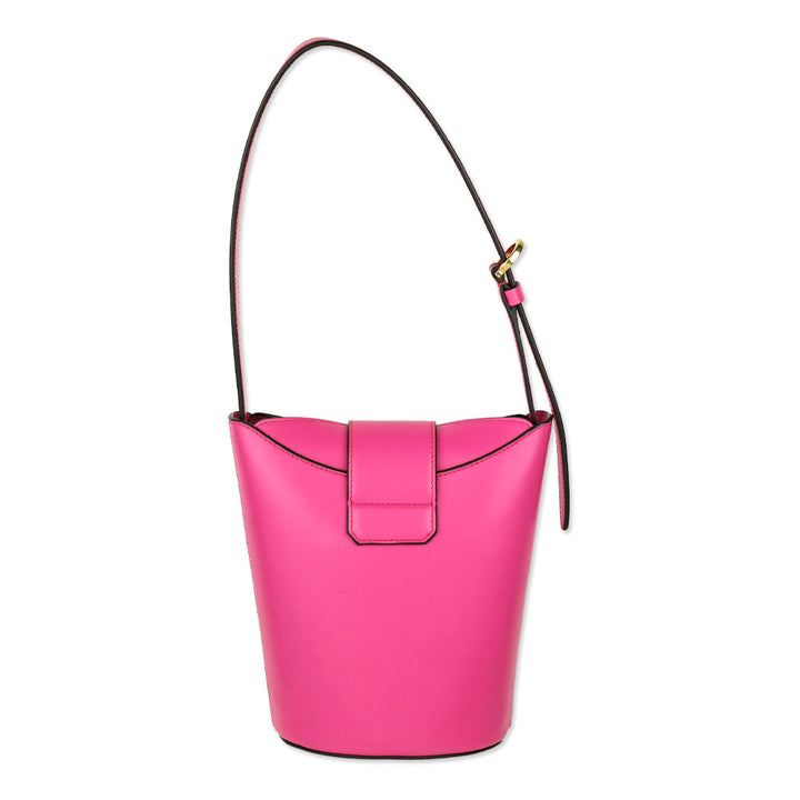 Salvatore Ferragamo Pink Trifolio Leather Bucket Bag