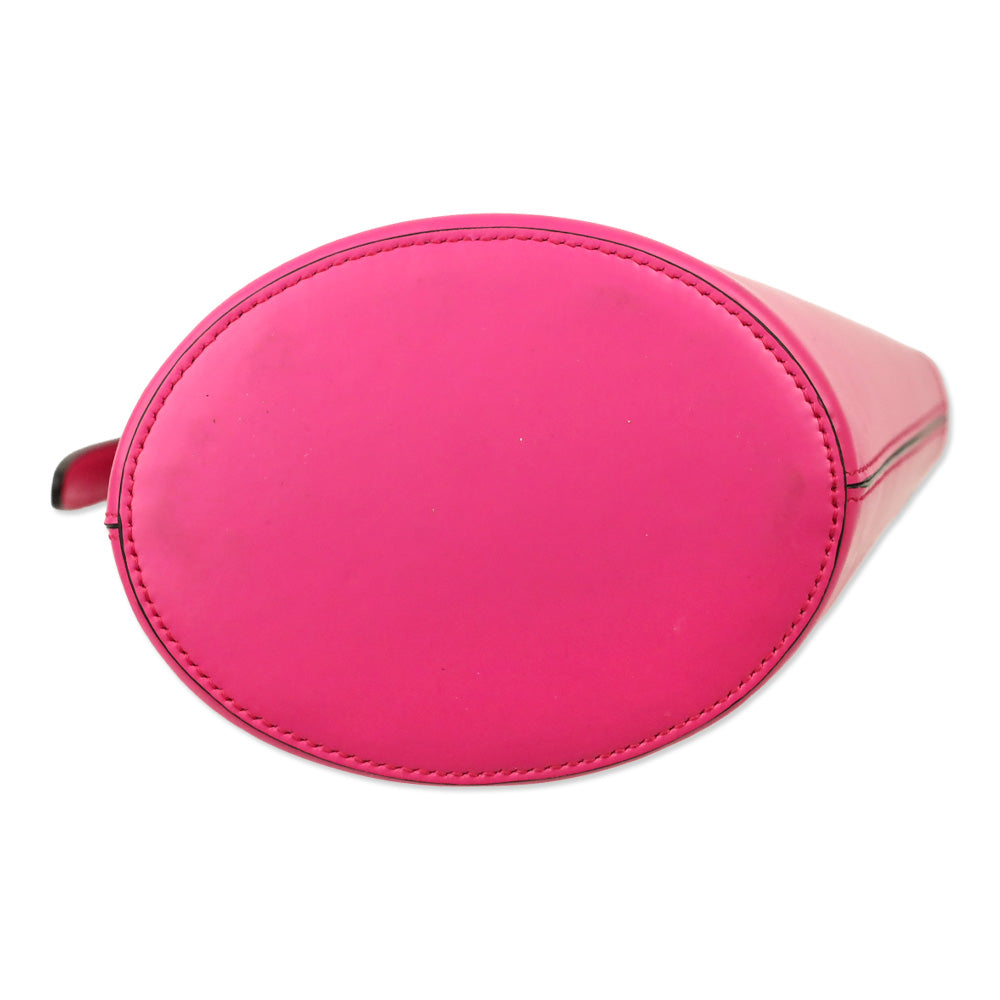 Salvatore Ferragamo Pink Trifolio Leather Bucket Bag