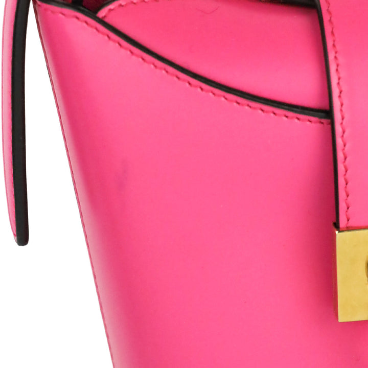 Salvatore Ferragamo Pink Trifolio Leather Bucket Bag
