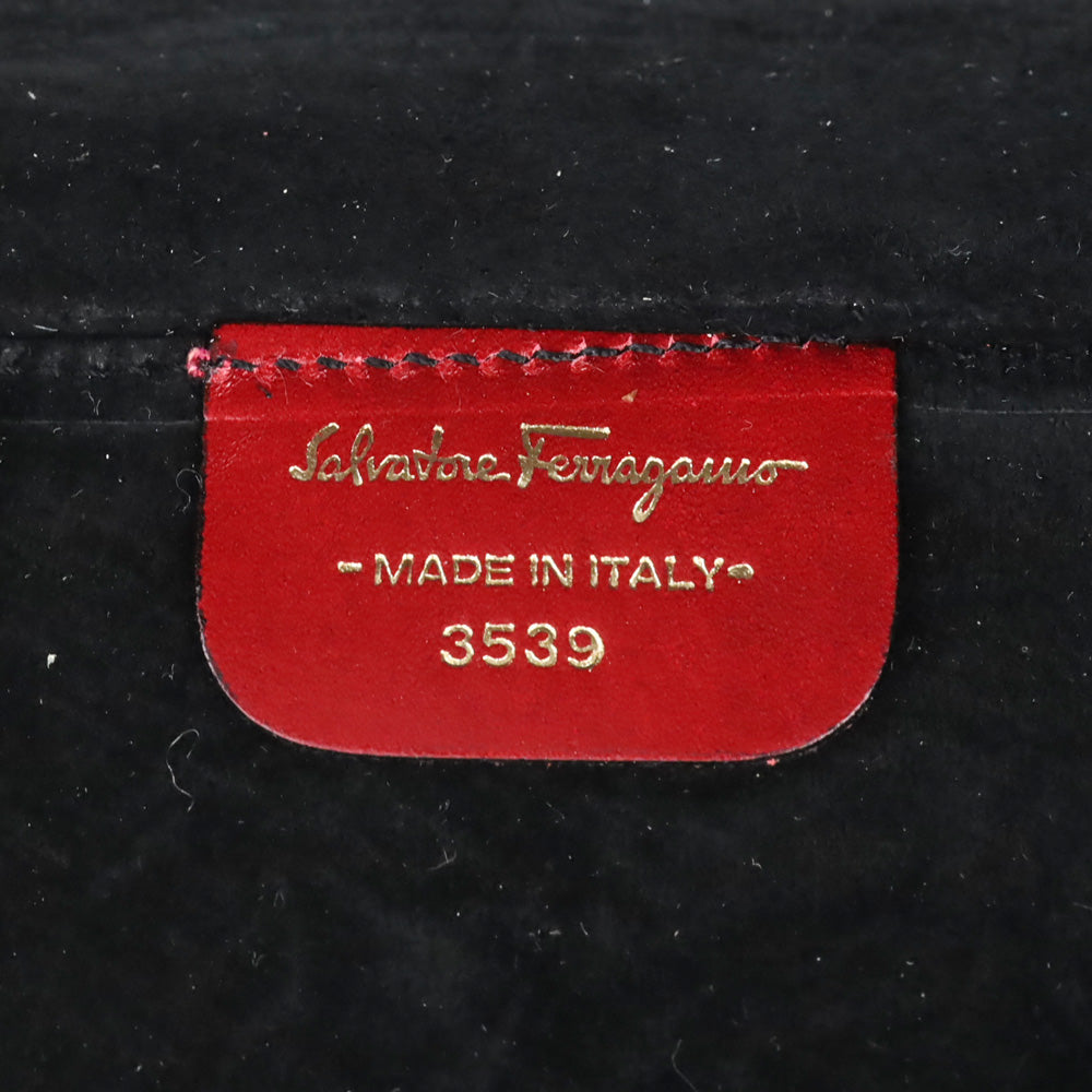 Salvatore Ferragamo Red Leather Gancini Zip Cosmetic Case