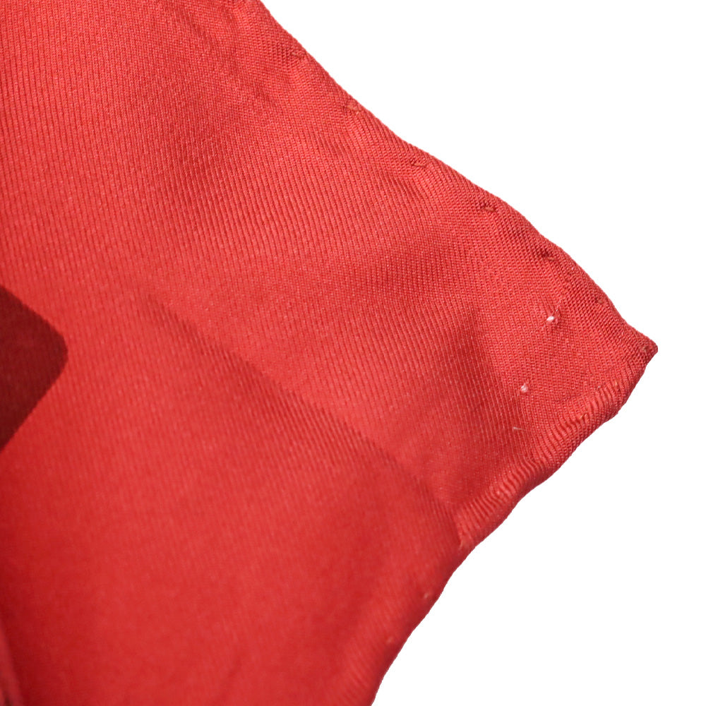 Salvatore Ferragamo Red Multi Floral Motif Silk Scarf