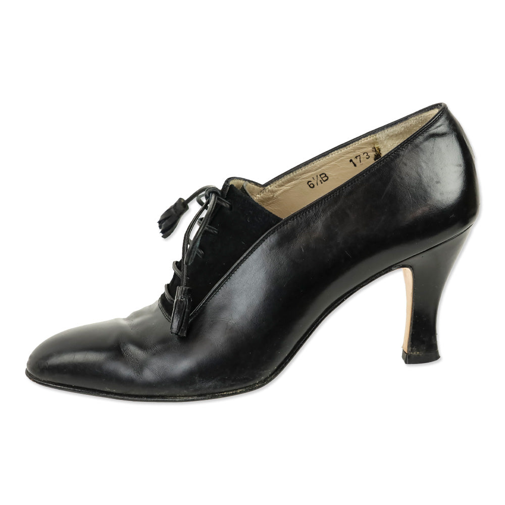 Salvatore Ferragamo Regency Black Calf/Suede Pump