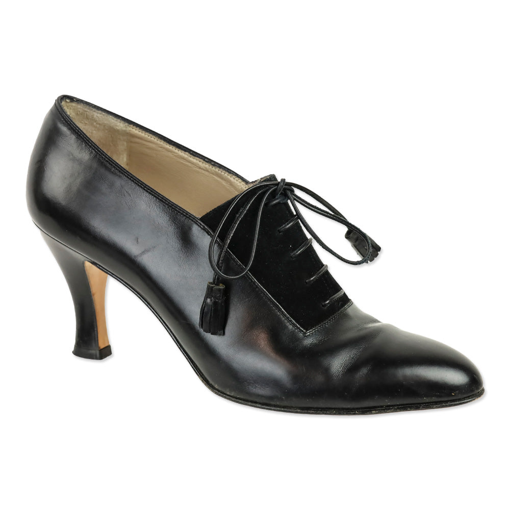 Salvatore Ferragamo Regency Black Calf/Suede Pump