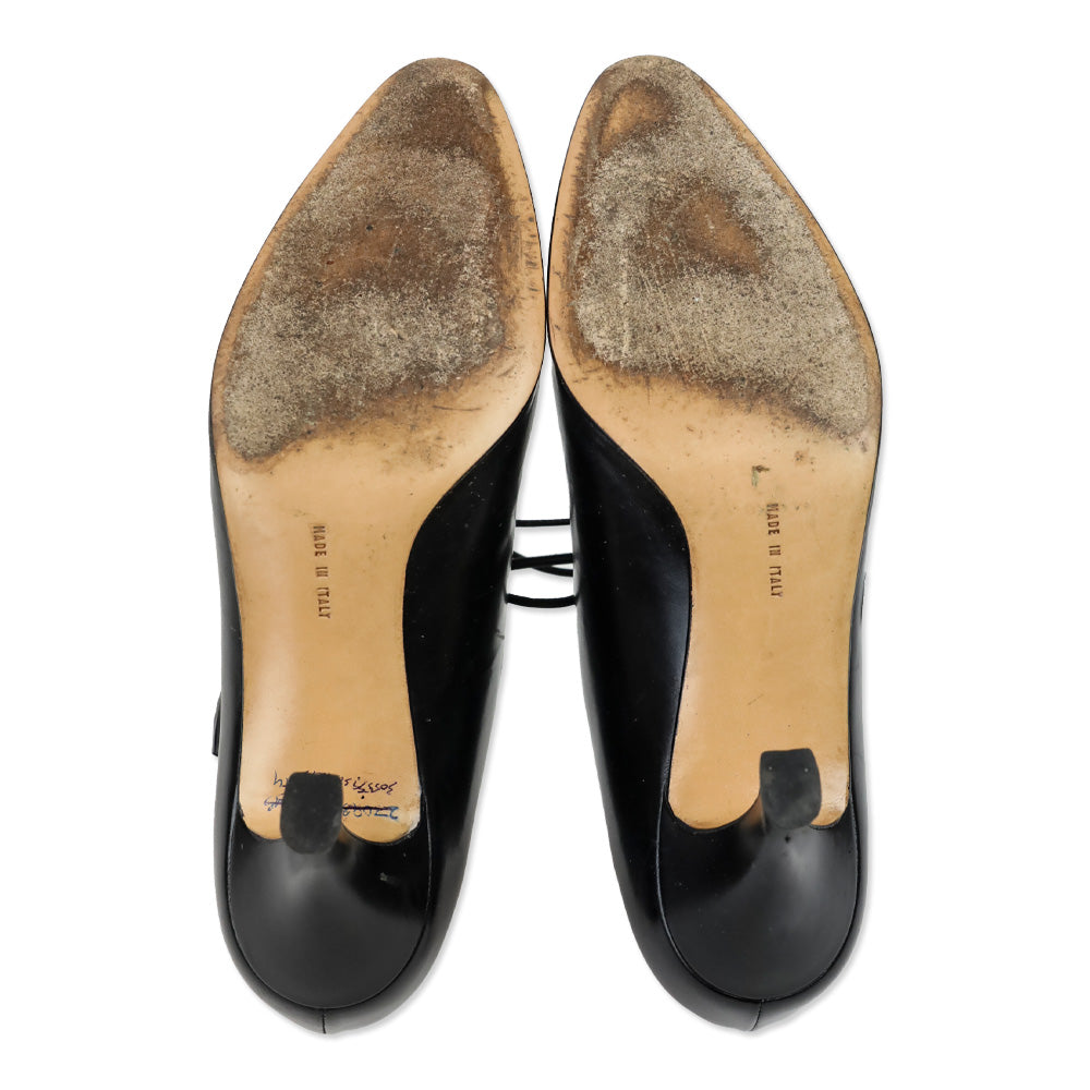 Salvatore Ferragamo Regency Black Calf/Suede Pump