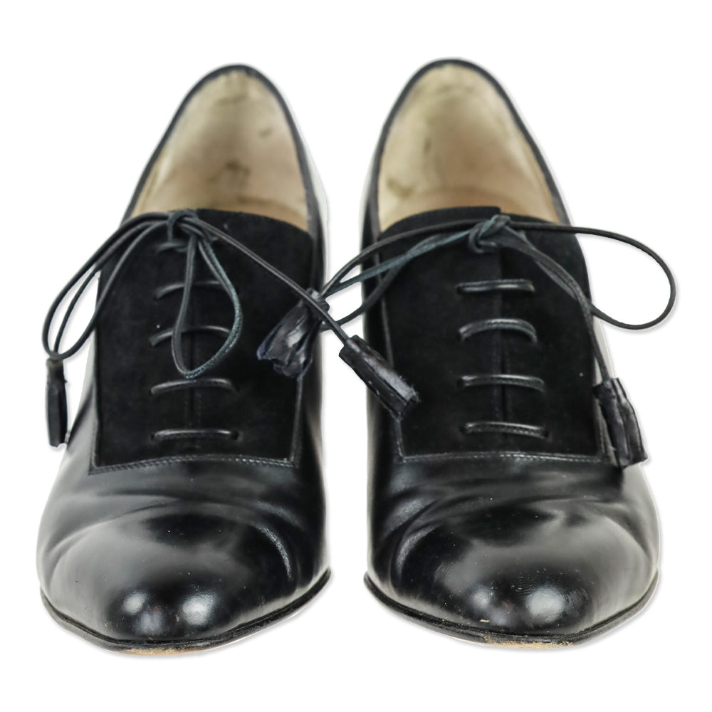 Salvatore Ferragamo Regency Black Calf/Suede Pump