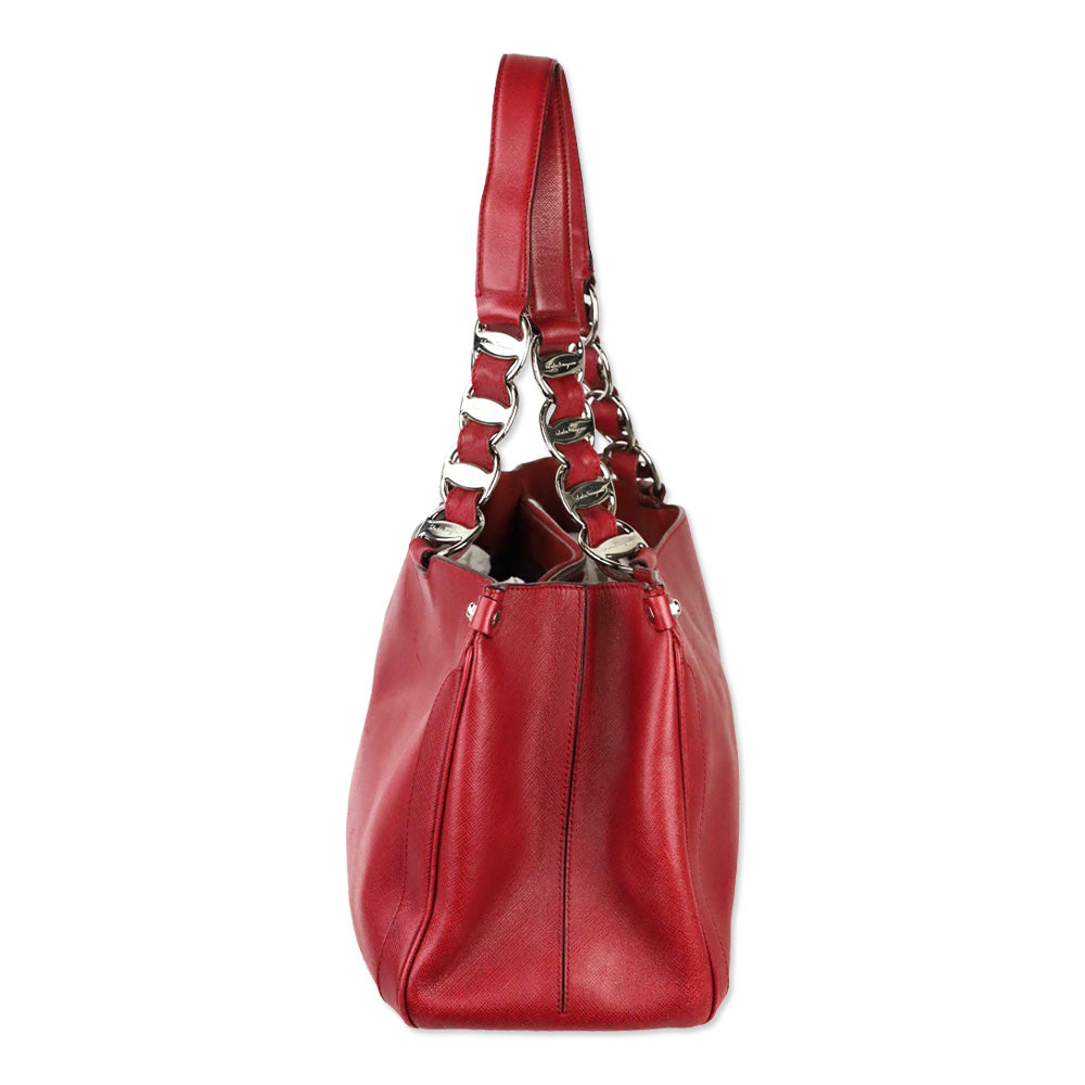 Salvatore Ferragamo Saffiano Leather Nicoletta Bag