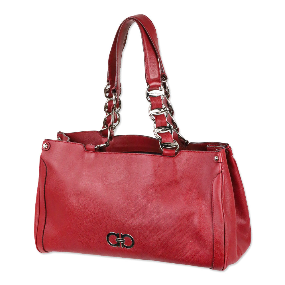Salvatore Ferragamo Saffiano Leather Nicoletta Bag