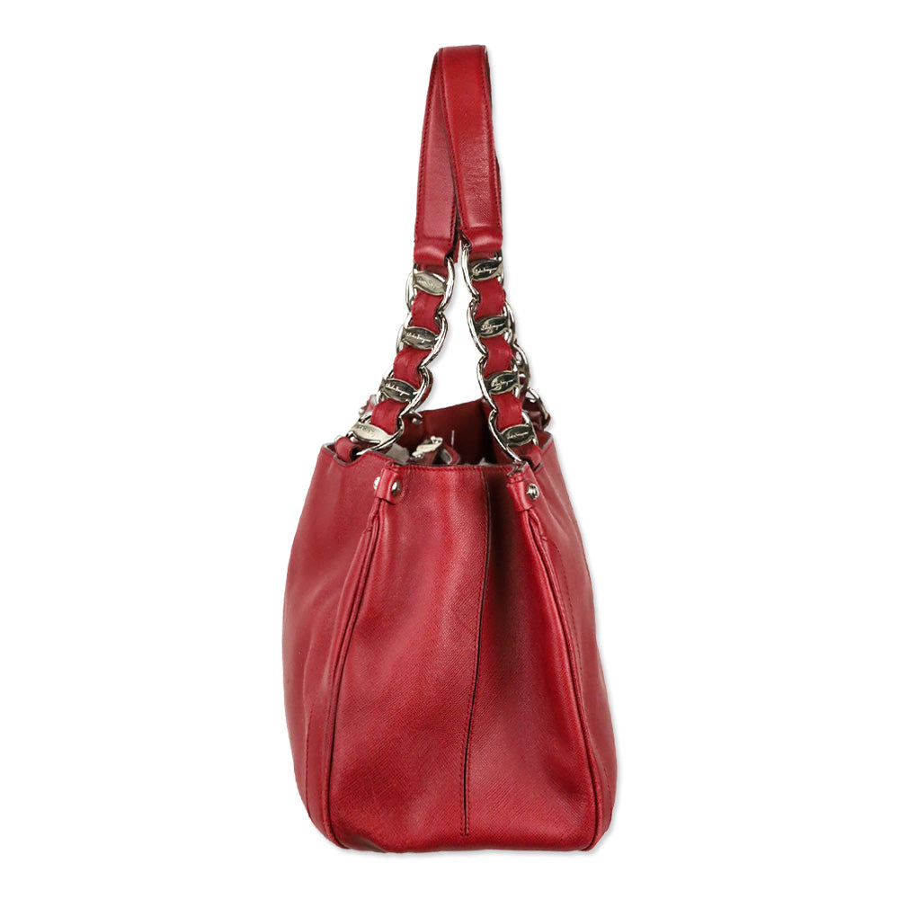 Salvatore Ferragamo Saffiano Leather Nicoletta Bag