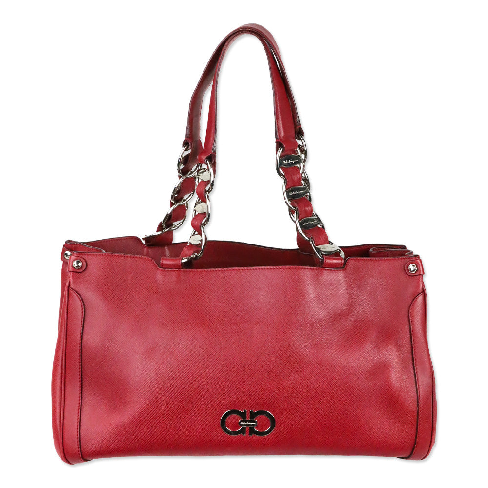 Salvatore Ferragamo Saffiano Leather Nicoletta Bag
