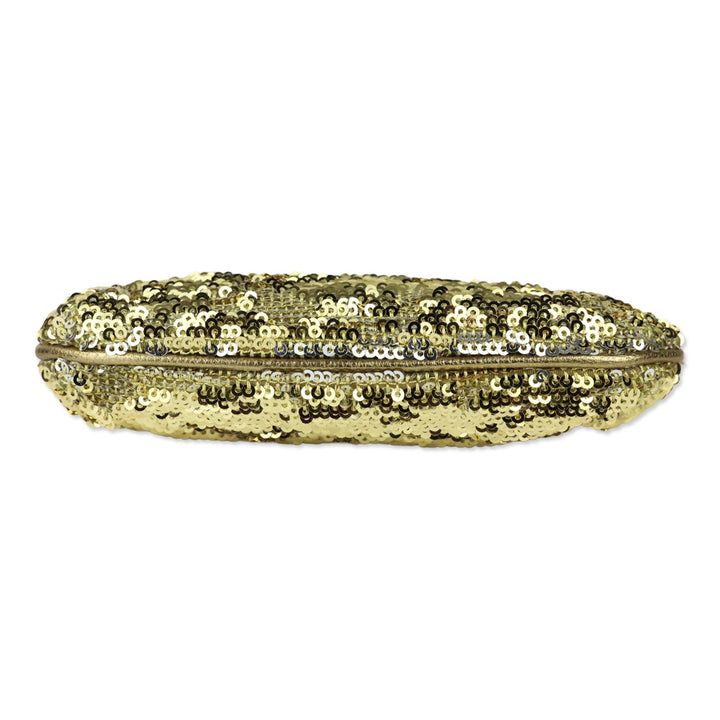 Salvatore Ferragamo Silver/Gold Sequin Wristlet Pouch