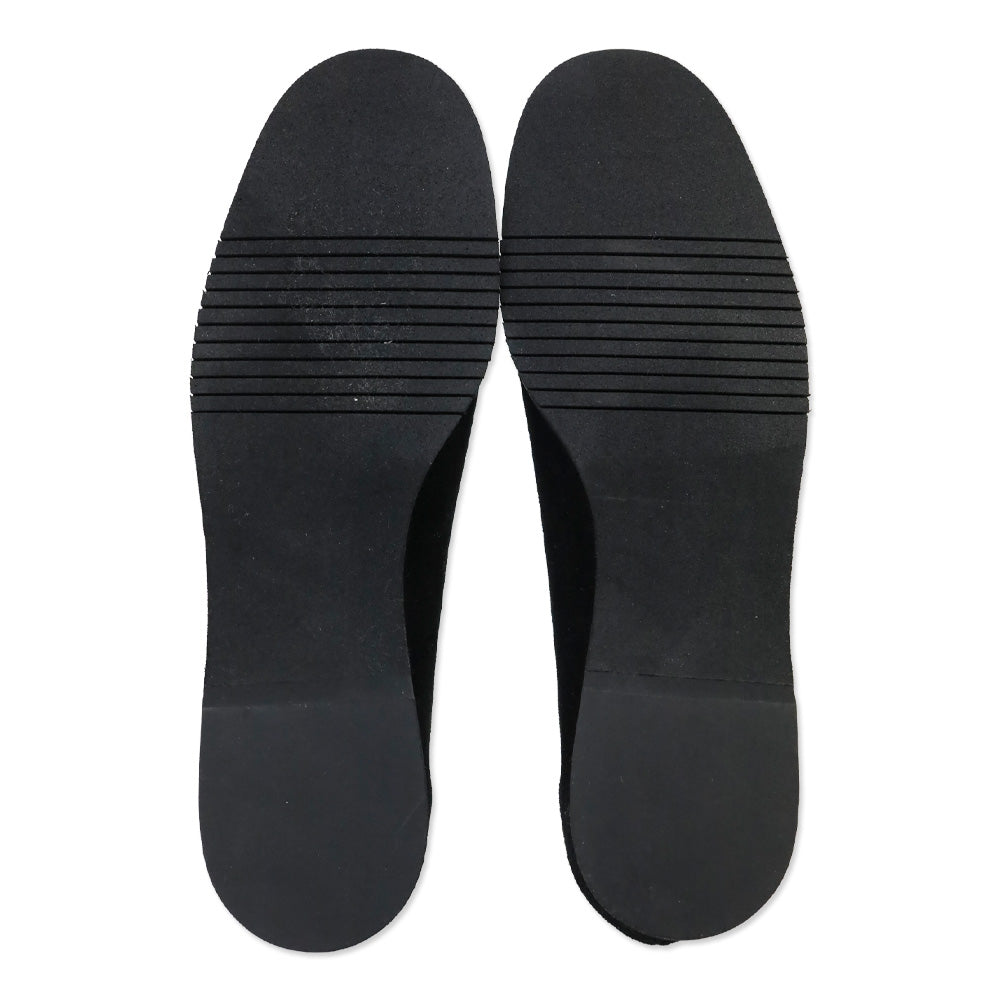 Salvatore Ferragamo Suede Embroidered Gancini Flats