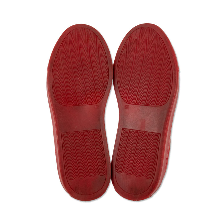 Common Projects Achilles Low Red Leather Sneakers