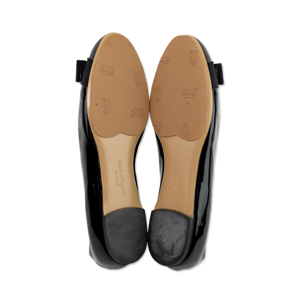 Salvatore Ferragamo Vera Patent Leather Flats