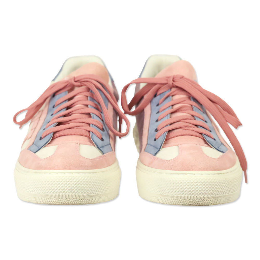 Salvatore Ferragamo Wimbeledon Desert Rose/Stormy Sky Suede Sneakers