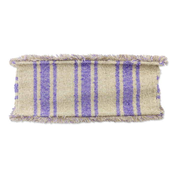 Sandro Beige/Lavender Striped Transat Kasbah Tote
