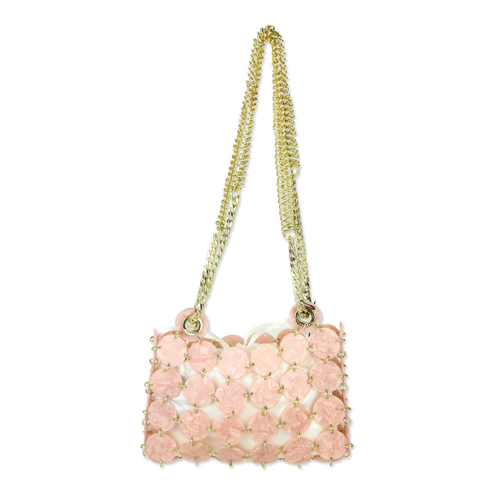 Sandro Rose Pink Acetate Pastille PM Bag