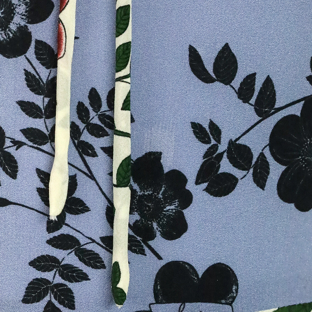 Sandro Steffie Floral & Square Print Silk Midi Dress