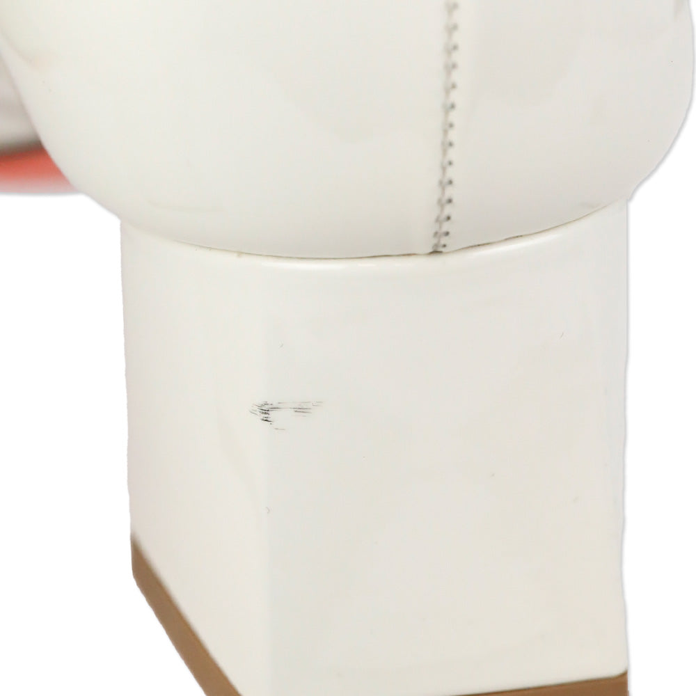 Santoni Sibile 50mm White Patent Leather pumps