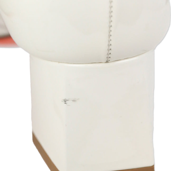 Santoni Sibile 50mm White Patent Leather pumps