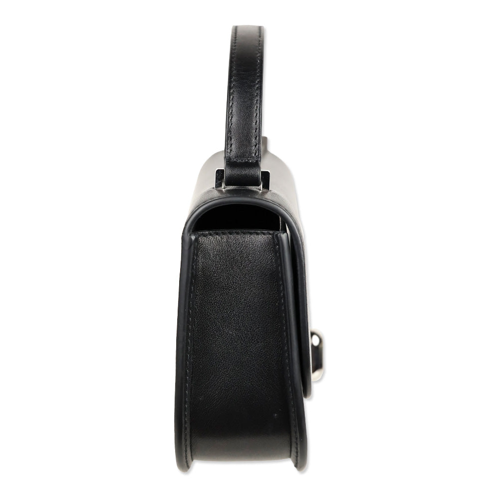 Savette Black Leather Mini Tondo Bag