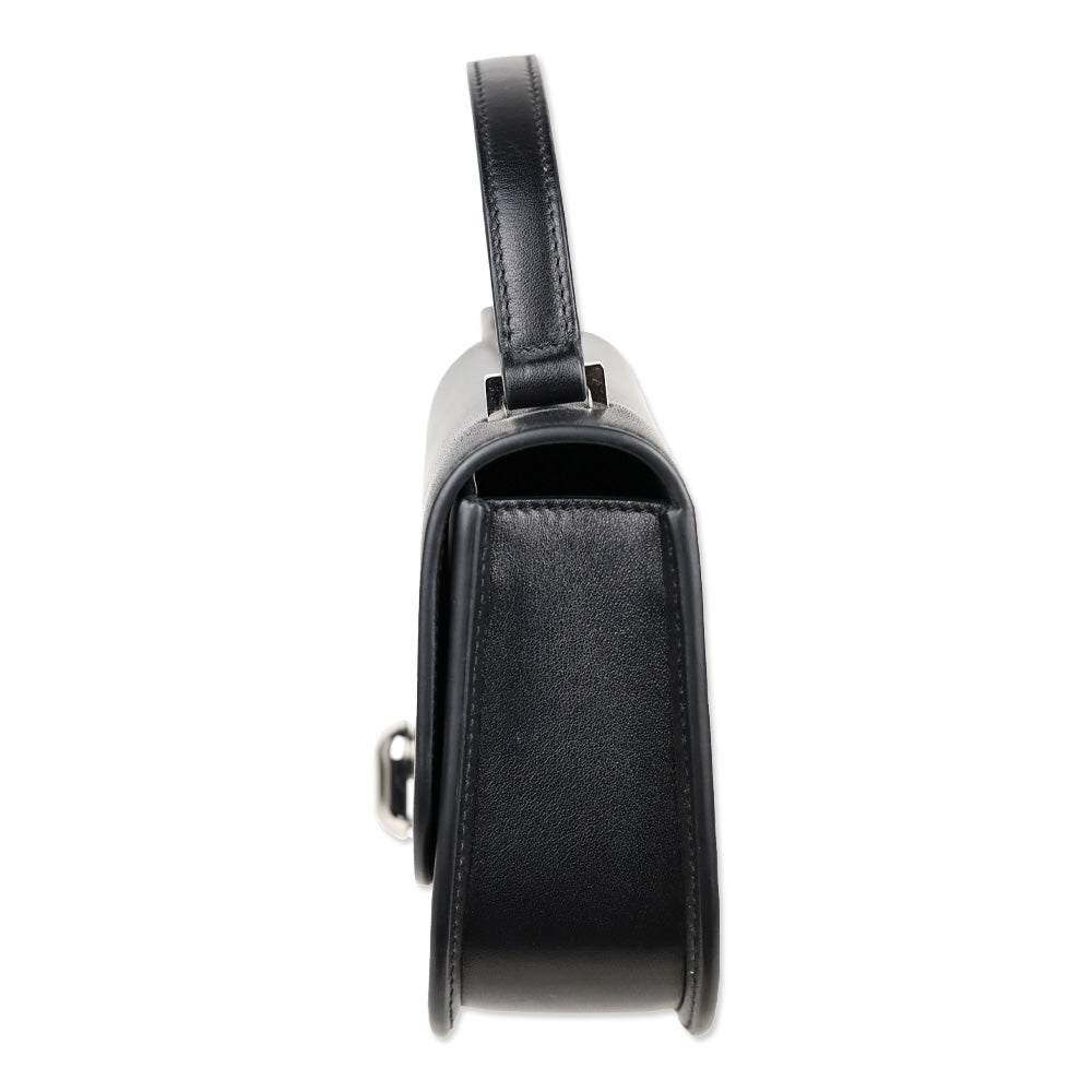 Savette Black Leather Mini Tondo Bag