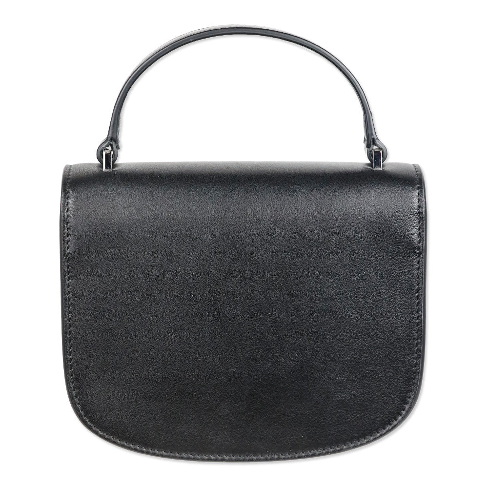 Savette Black Leather Mini Tondo Bag