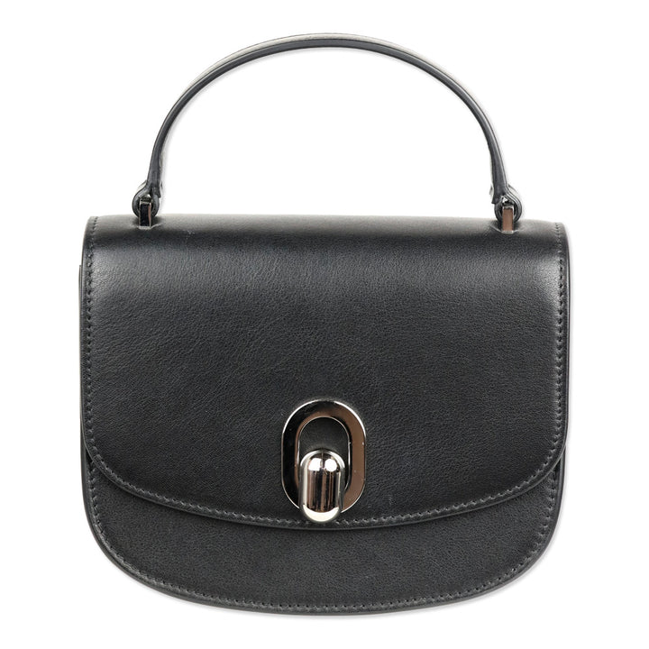 Savette Black Leather Mini Tondo Bag