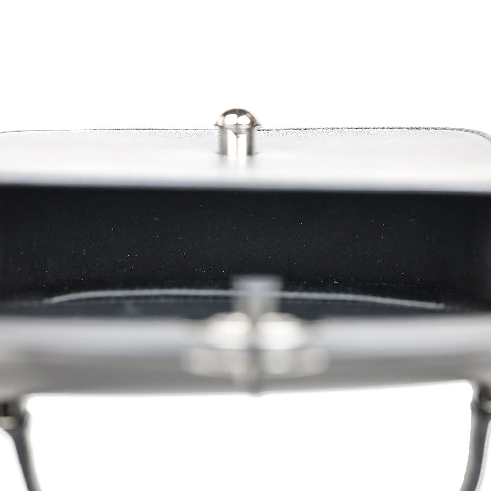 Savette Black Leather Mini Tondo Bag