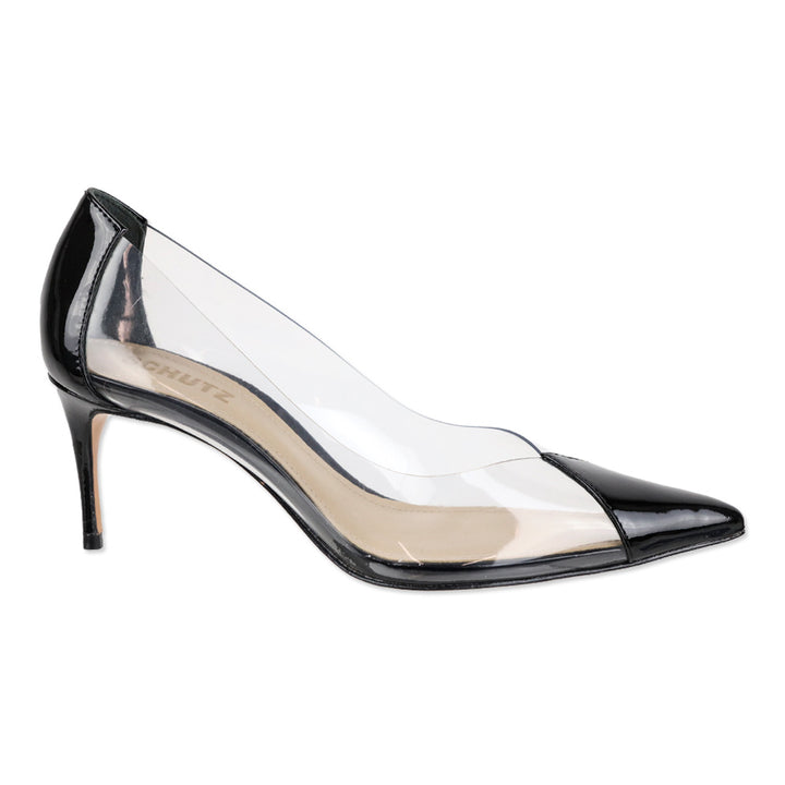 Schutz Garthy Vinyl & Black Patent Leather Pump
