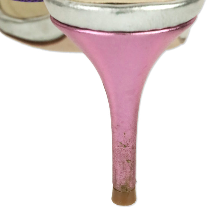 Schutz Multicolor Metallic Leather Ankle-Strap Thong Sandal