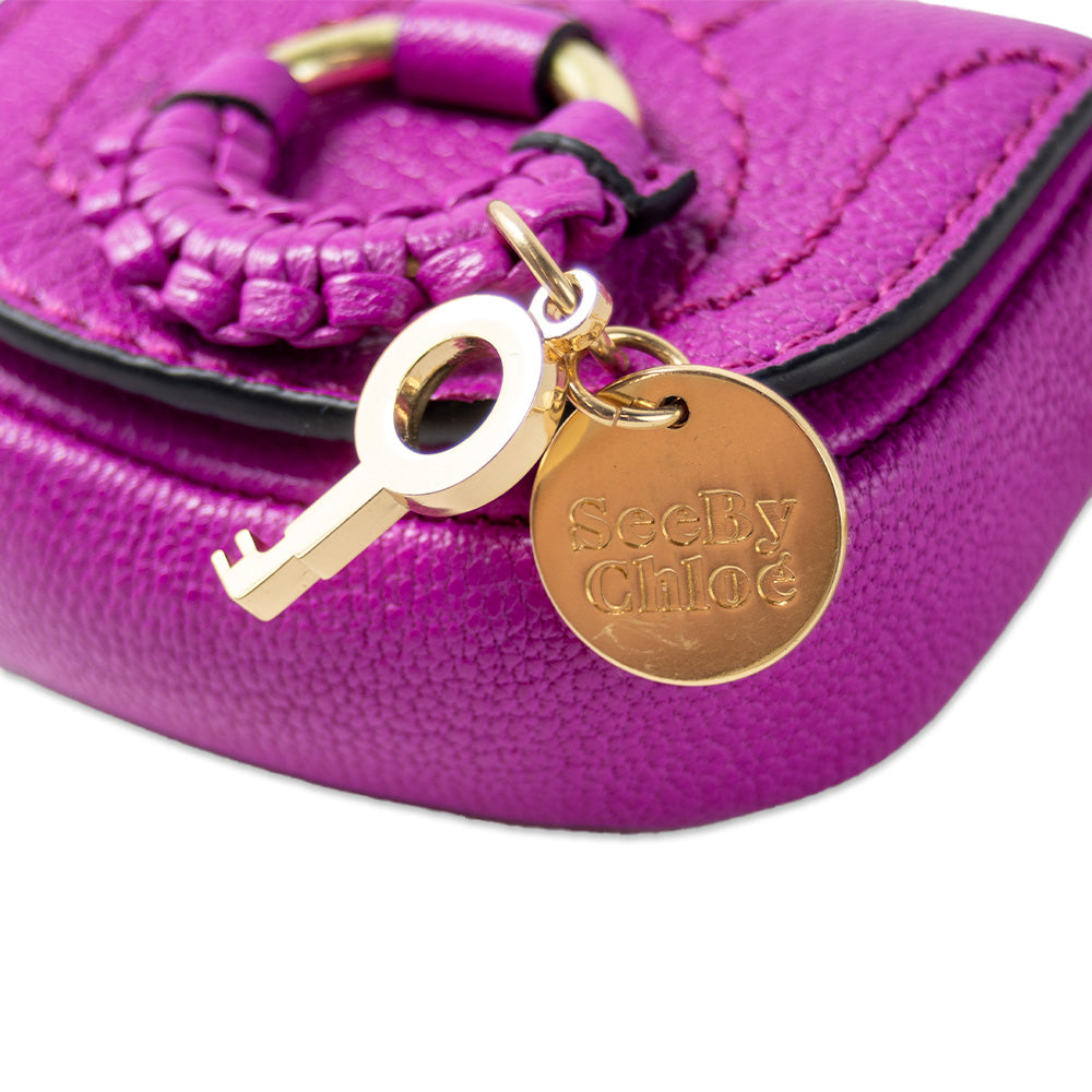 See by Chloe Pink Leather Hana Keychain