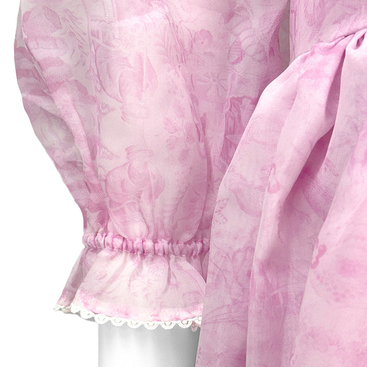 Selkie Pink Porcelain Puff Sleeve Dress