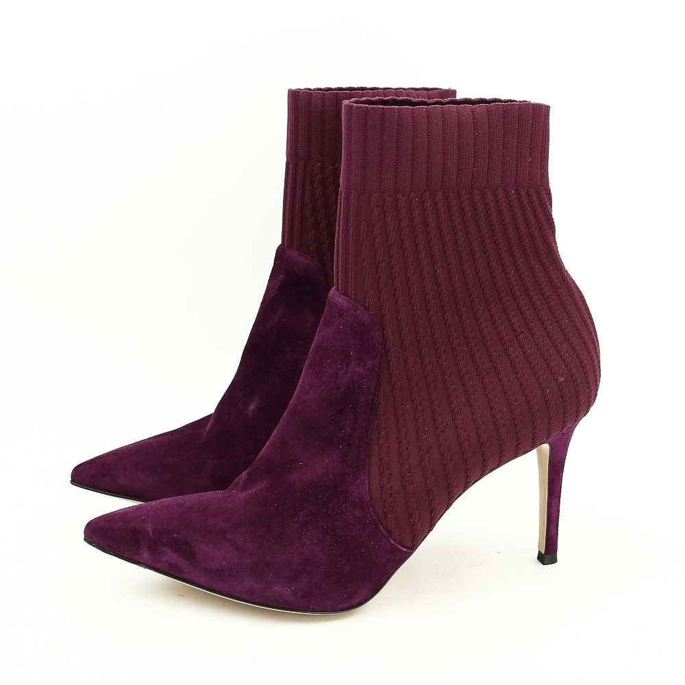 Burgundy hot sale sock booties