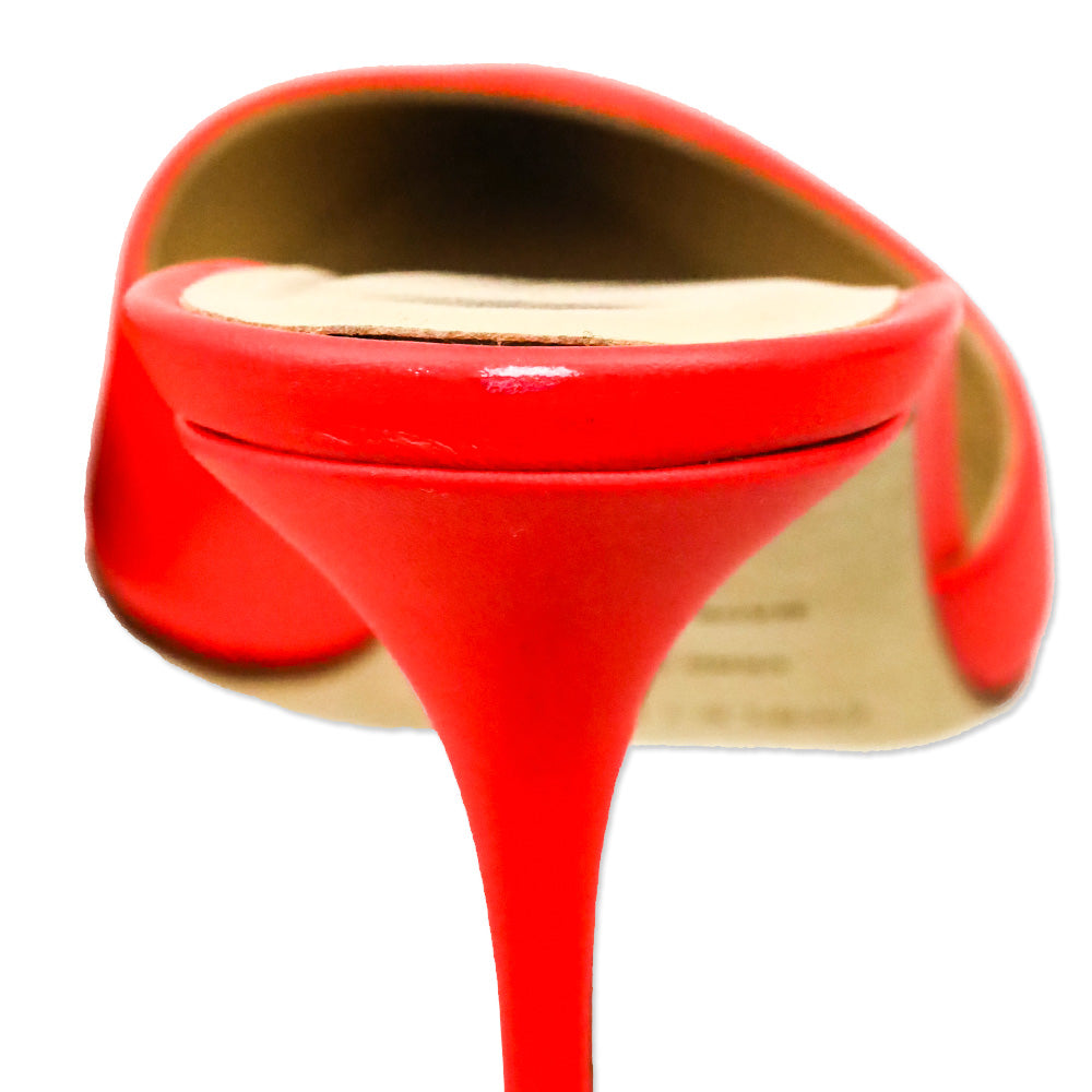Sergio Rossi Red Nappa Elegance 75 Mule
