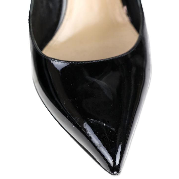 Sergio Rossi Sergio 90mm Black Patent Leather Pointed Toe Pump
