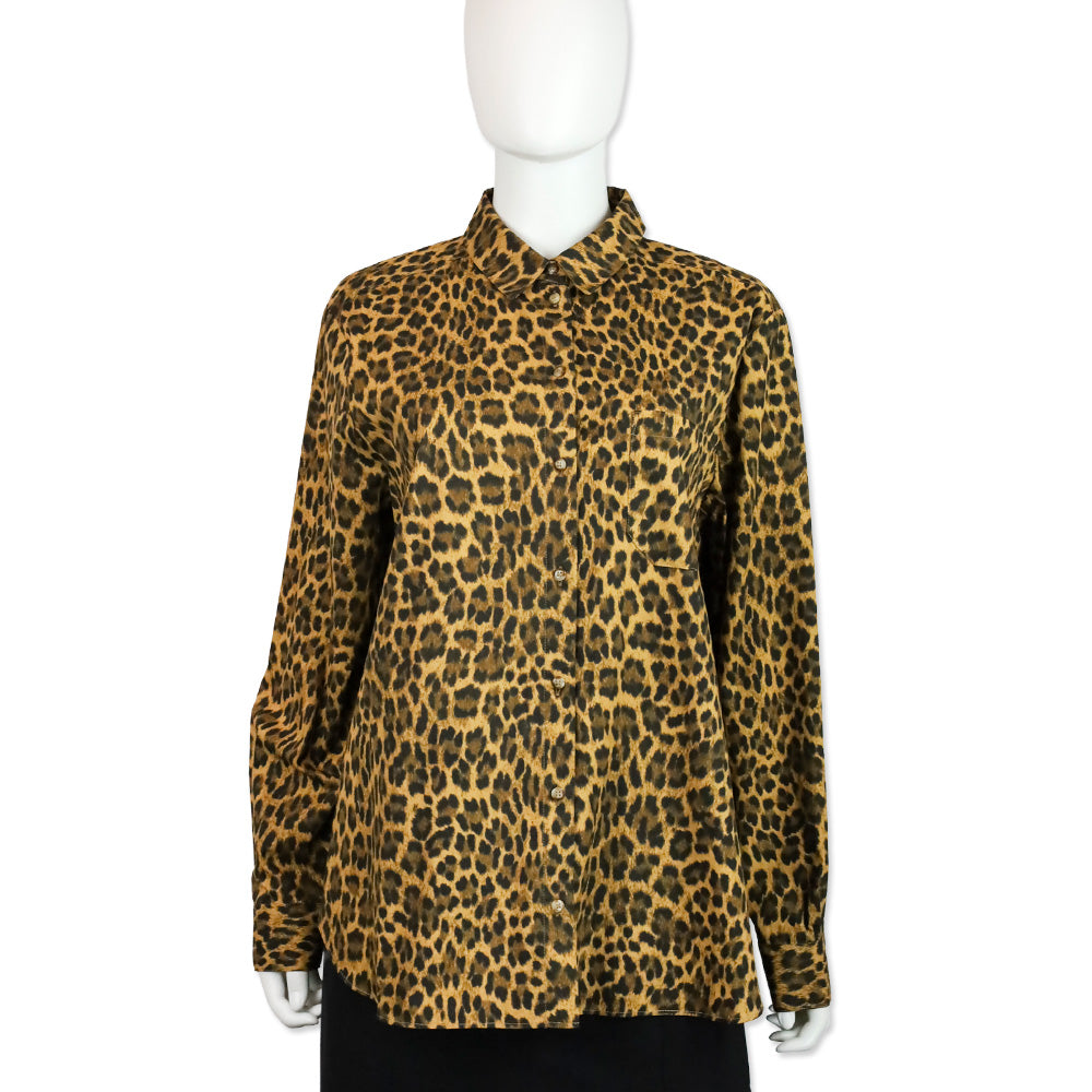 Sézane Leo Nevada Print Organic Cotton Max Shirt