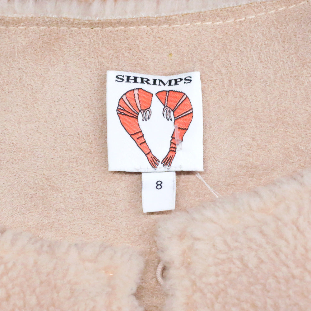 Shrimps Pink Shearling Cardigan