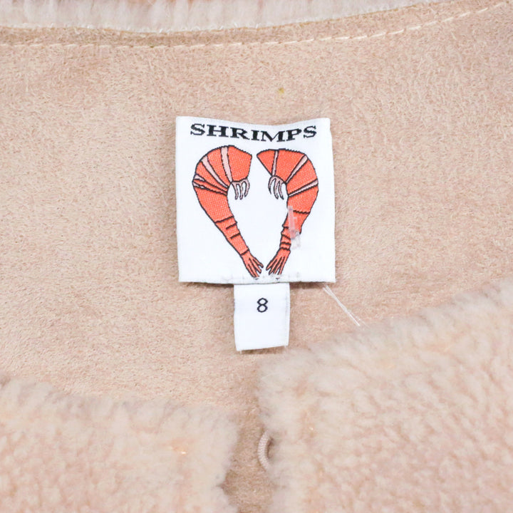 Shrimps Pink Shearling Cardigan