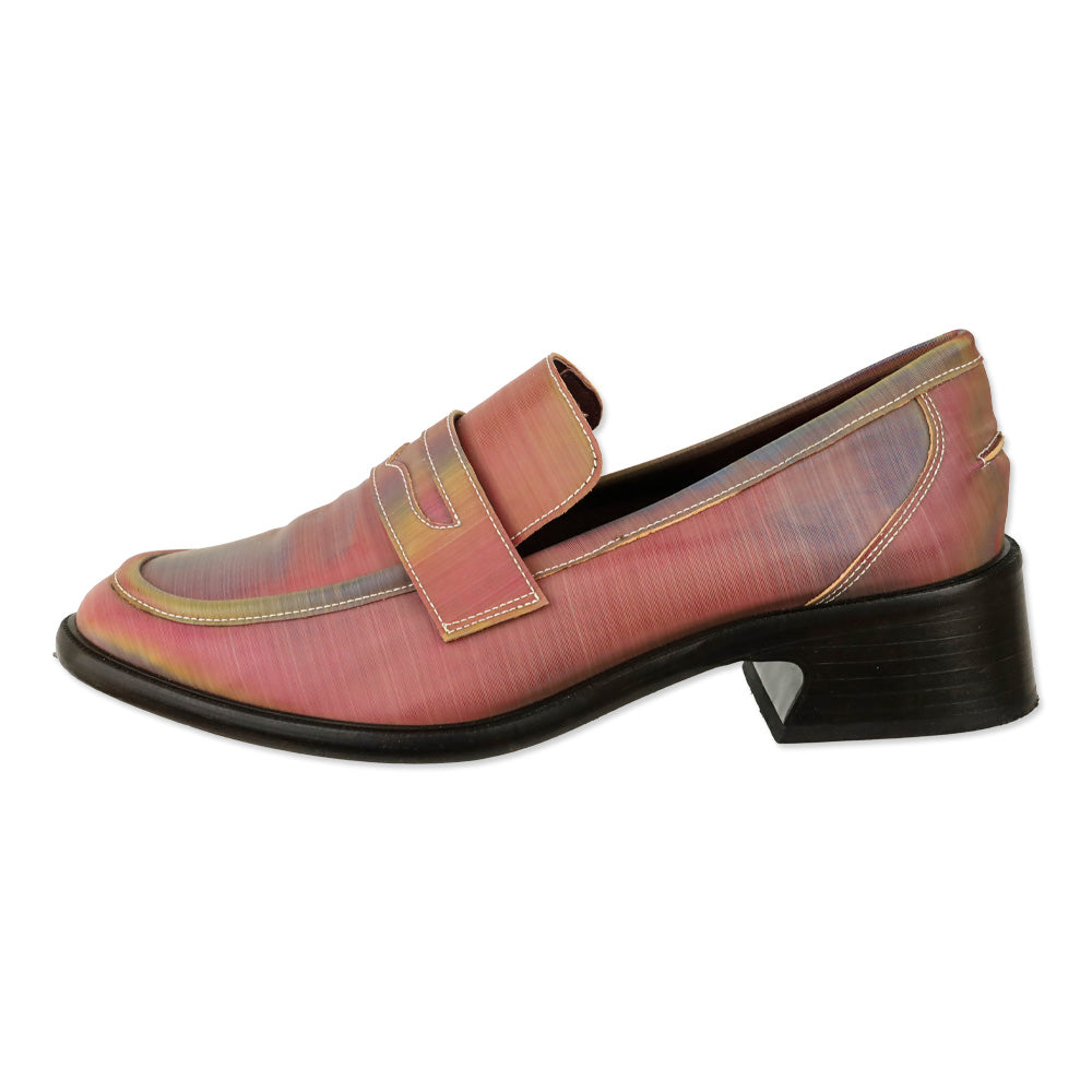 Sies Marjan Multicolor Iridescent Penny Loafers