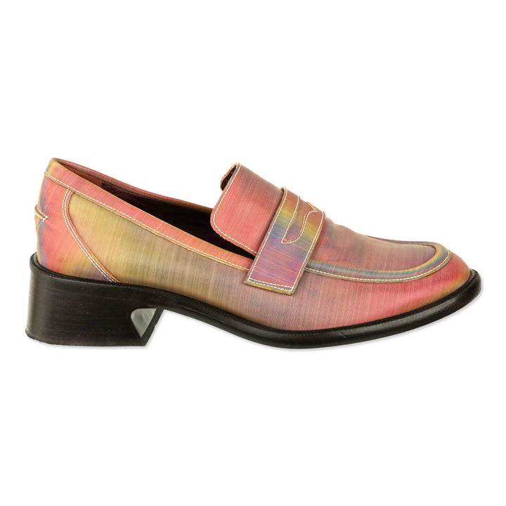 Sies Marjan Multicolor Iridescent Penny Loafers