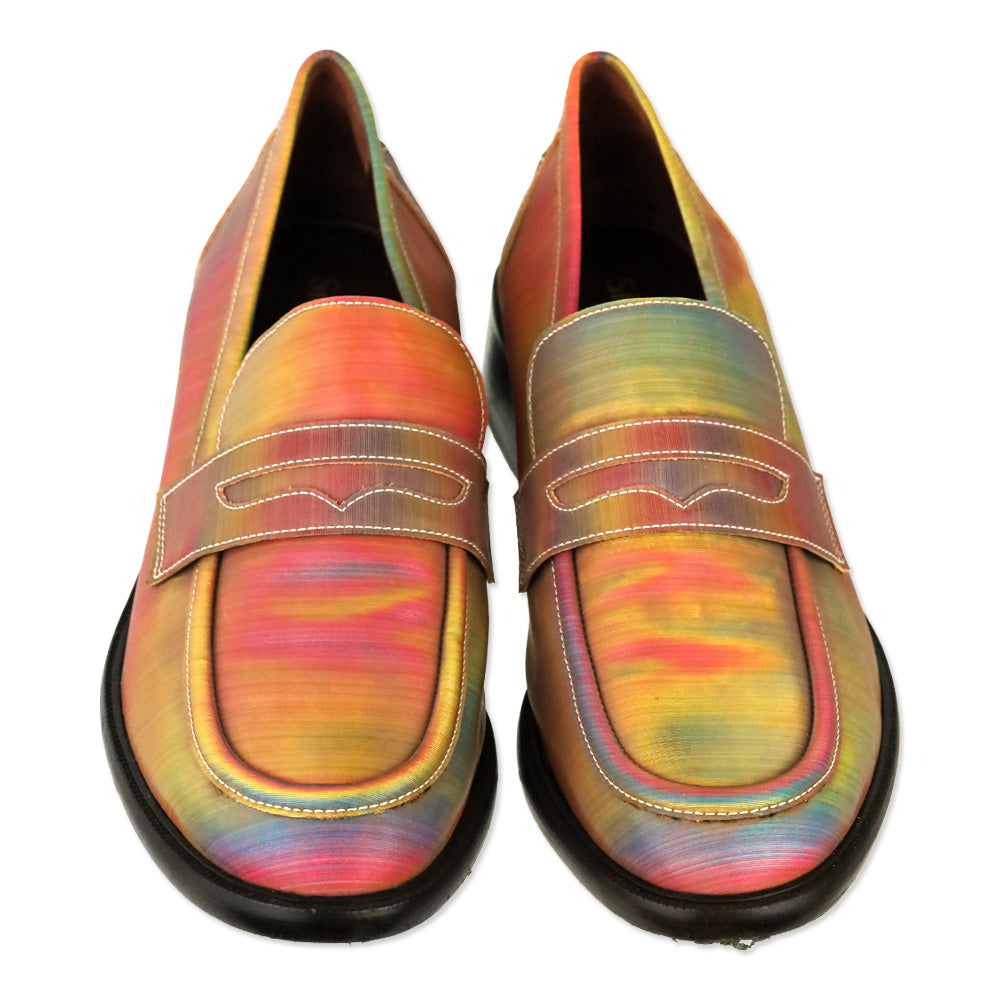 Sies Marjan Multicolor Iridescent Penny Loafers
