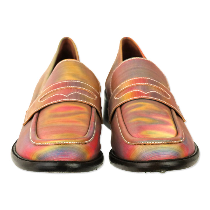 Sies Marjan Multicolor Iridescent Penny Loafers