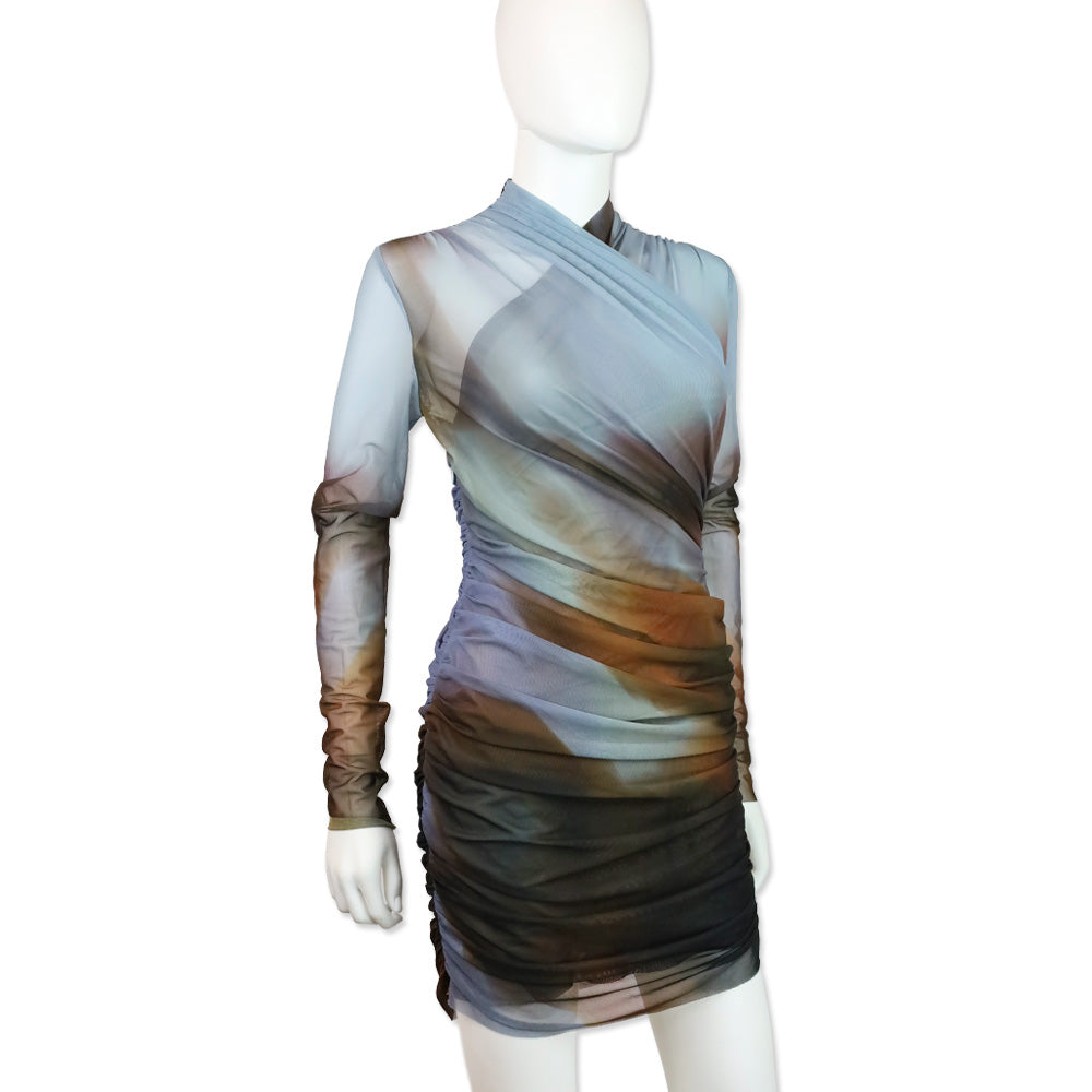 Significant Other Lucid Bloom Soda Long Sleeve Mini Dress