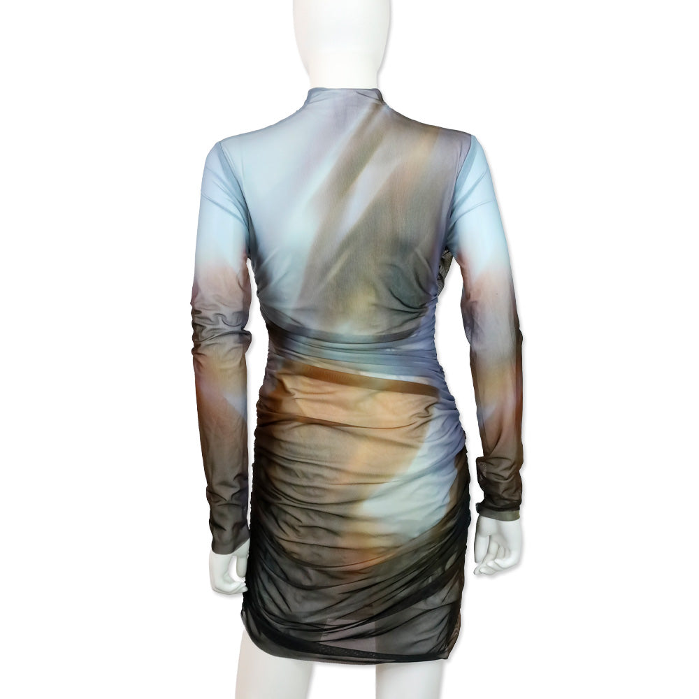 Significant Other Lucid Bloom Soda Long Sleeve Mini Dress
